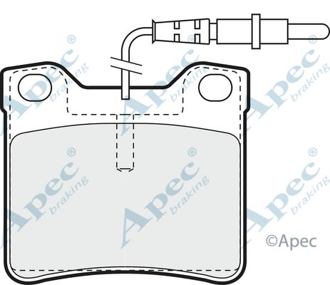 APEC BRAKING Piduriklotsi komplekt,ketaspidur PAD936